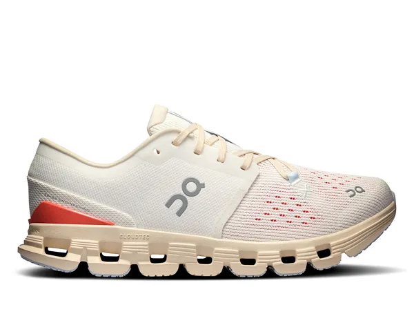 On Women's Cloud X 4 Ivory | Salmon