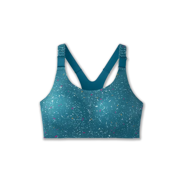Brooks Dare Racerback Run Bra 2.0 Lagoon Speckle Print