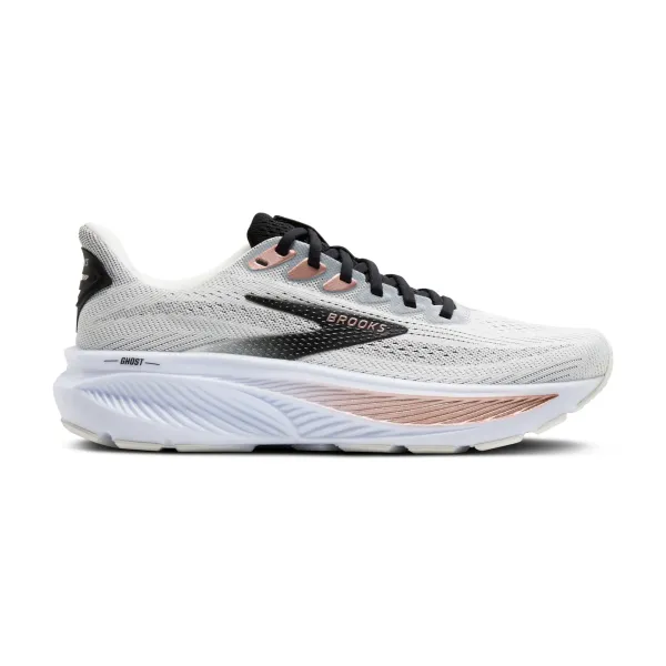Brooks Women's Ghost 17 White/Black/Rose Gold